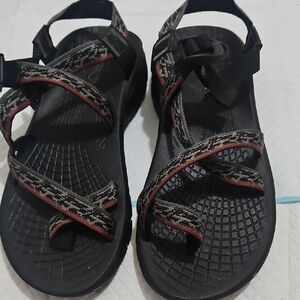 Chaco ZX1 Classic Mens Black and Red Strappy Sandals